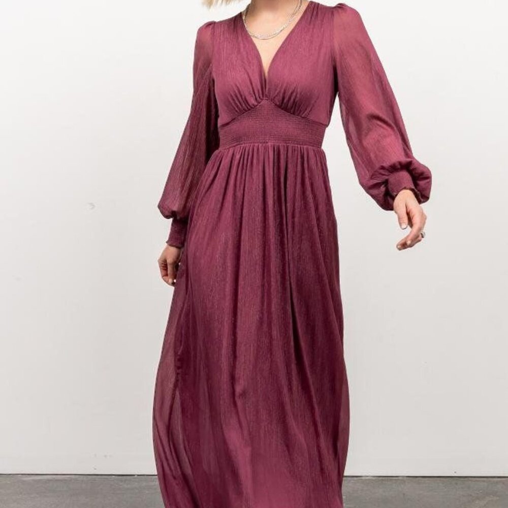 STORE CLOSING 3/30! Baltic Born Juliette Shimmer Maxi Dress | Orchid - M | NWOT